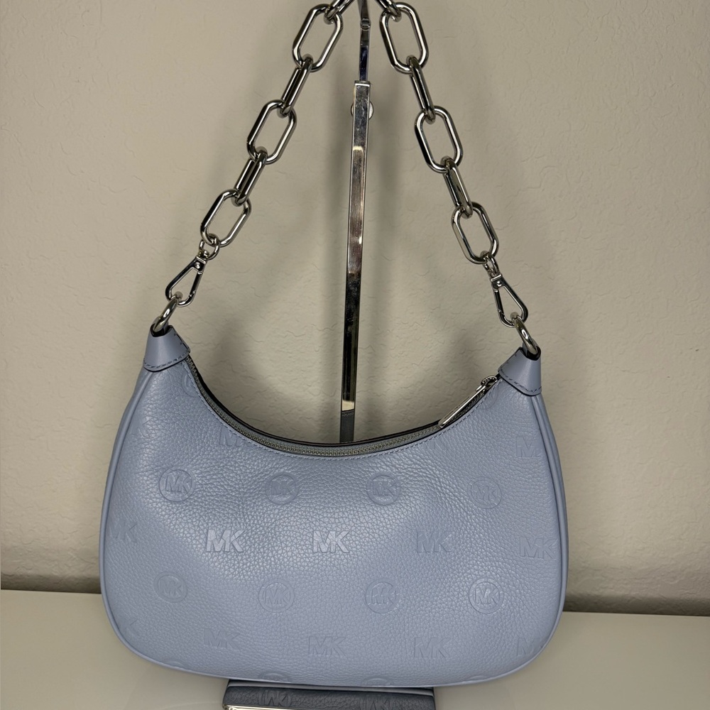 3 pcs Michael Kors CORA Large Zip Shoulder Crossbody Bag, Wallet & Purse Hook - Picture 4 of 11